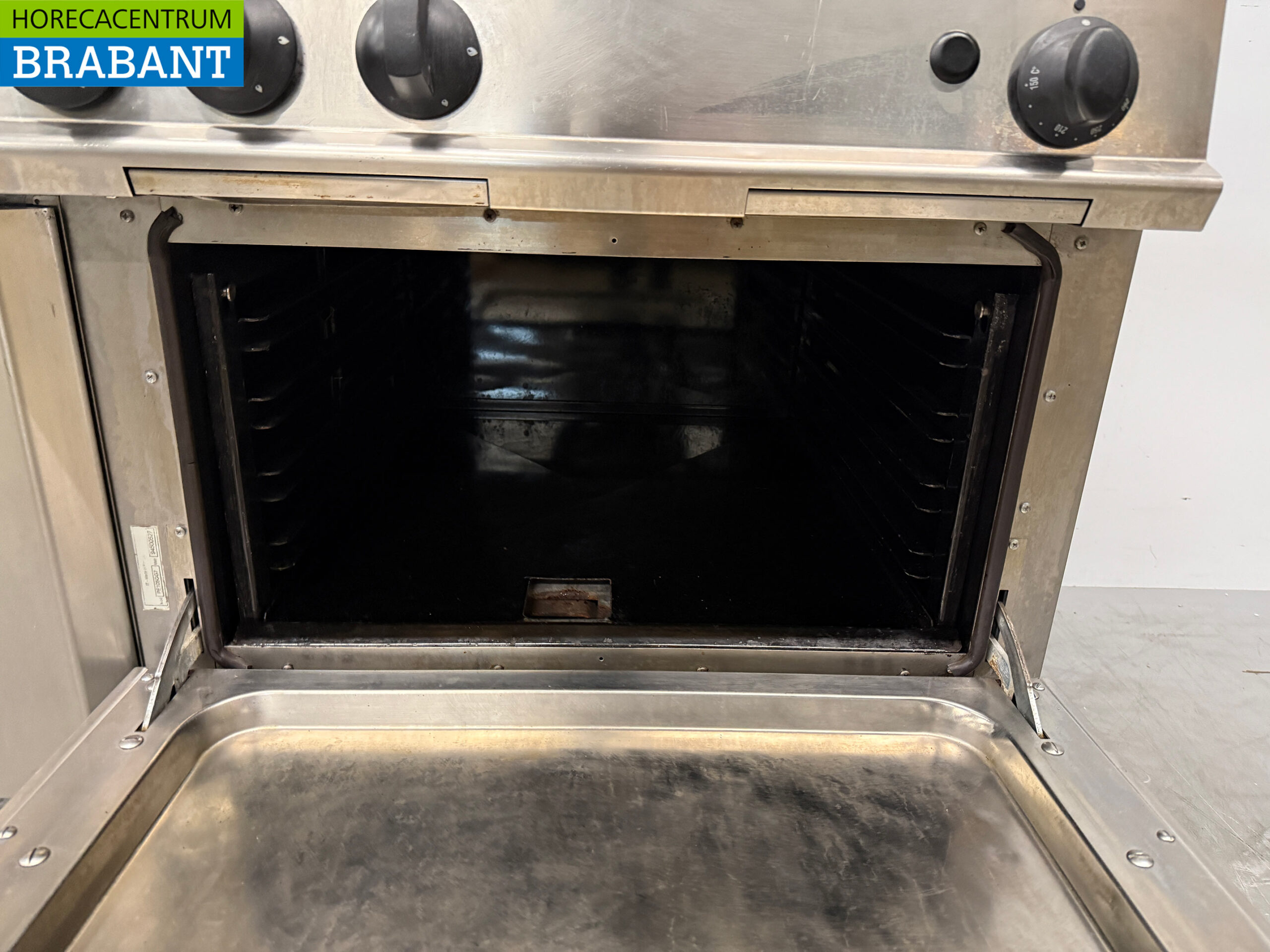Cuisinière à gaz Tecnoinox en acier inoxydable, 6 feux, avec four 4 x 2/1 GN, 105 cm, GAZ, restauration – Image 5