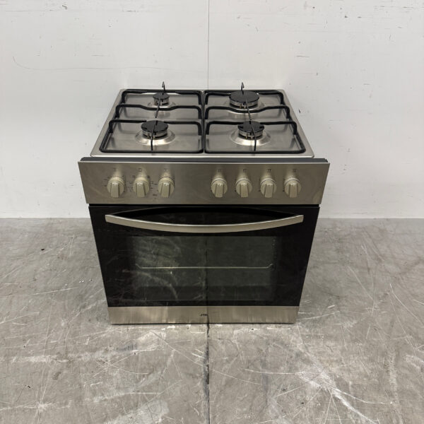 Four à convection encastrable Etna en acier inoxydable avec cuisinière à 4 feux GAZ + 230 V pour la restauration