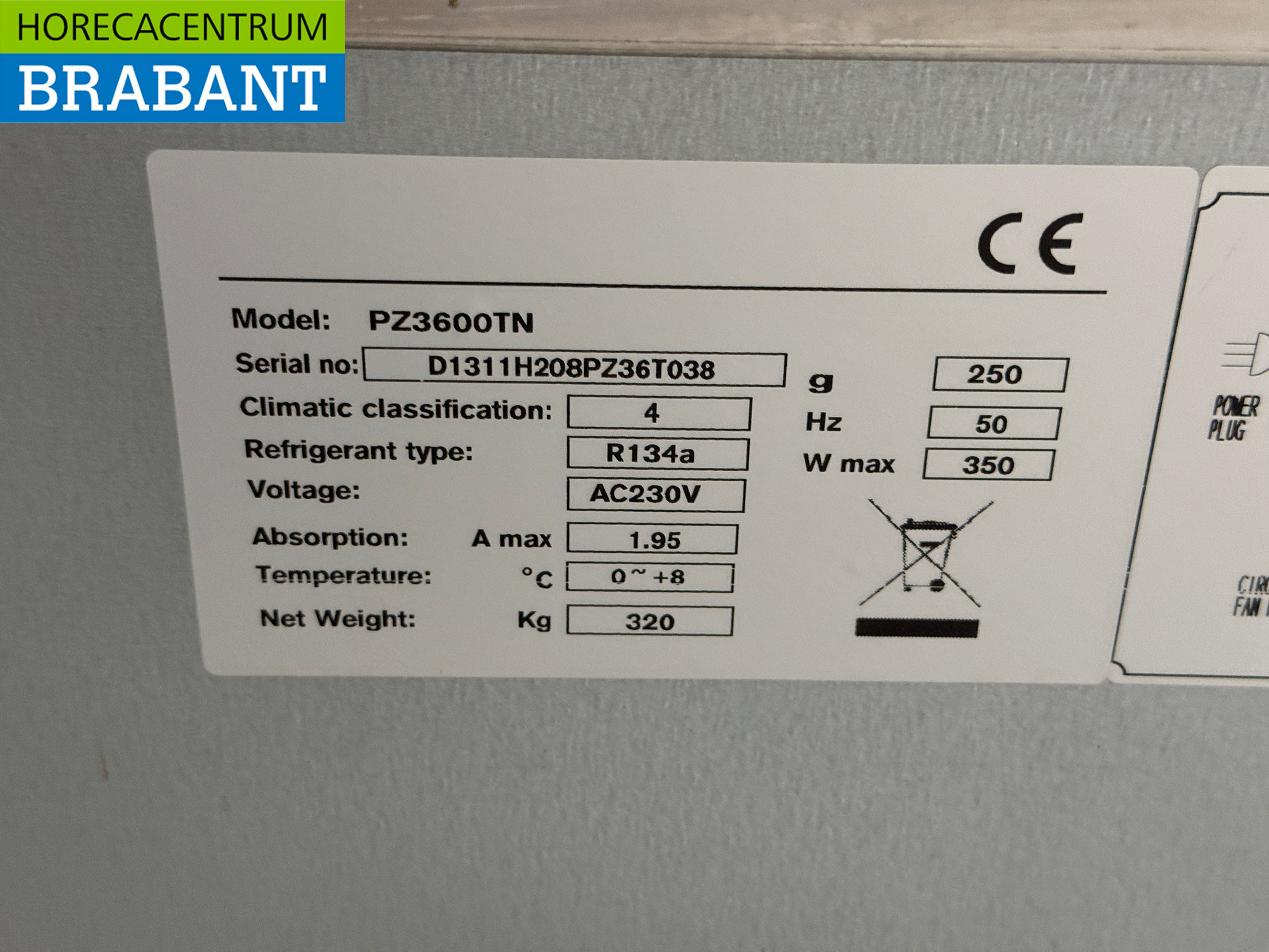 Table de travail pour pizza Pelican en acier inoxydable, table réfrigérée, 3 portes, 201,5 cm, 230 V, secteur de la restauration – Image 7