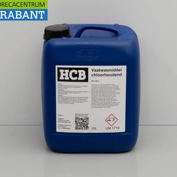 HCB Savon universel pour lave-vaisselle, produit nettoyant chloré pour lave-vaisselle, 10 litres, secteur de la restauration