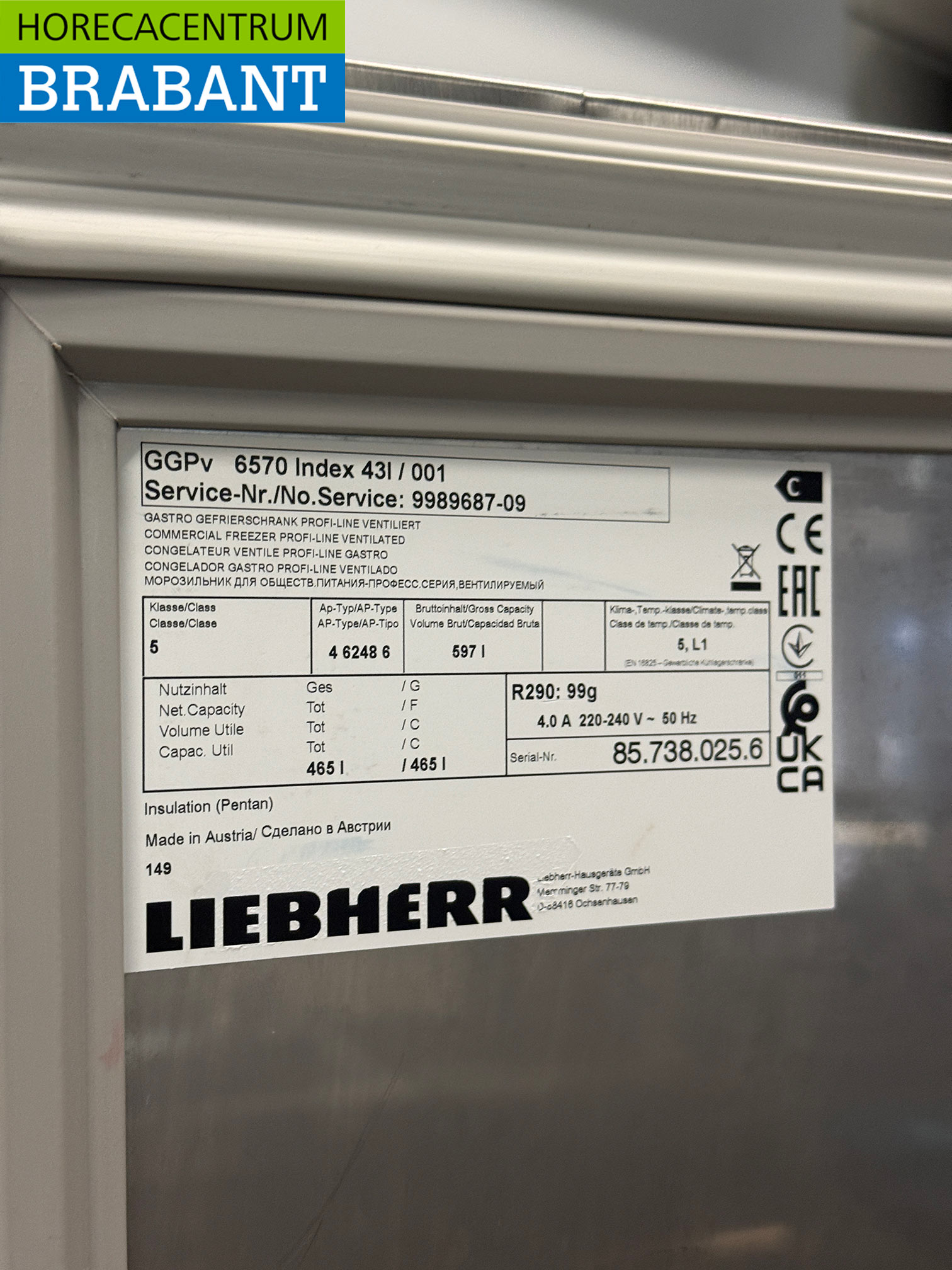 Congélateur mobile Liebherr en acier inoxydable, 597 litres, 230 V, pour la restauration – Image 5