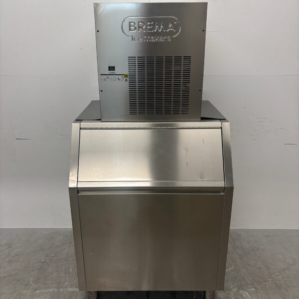 Machine à glace en paillettes Brema en acier inoxydable, 157 kg par jour, capacité de la trémie : 200 kg, 230 V, secteur de la restauration