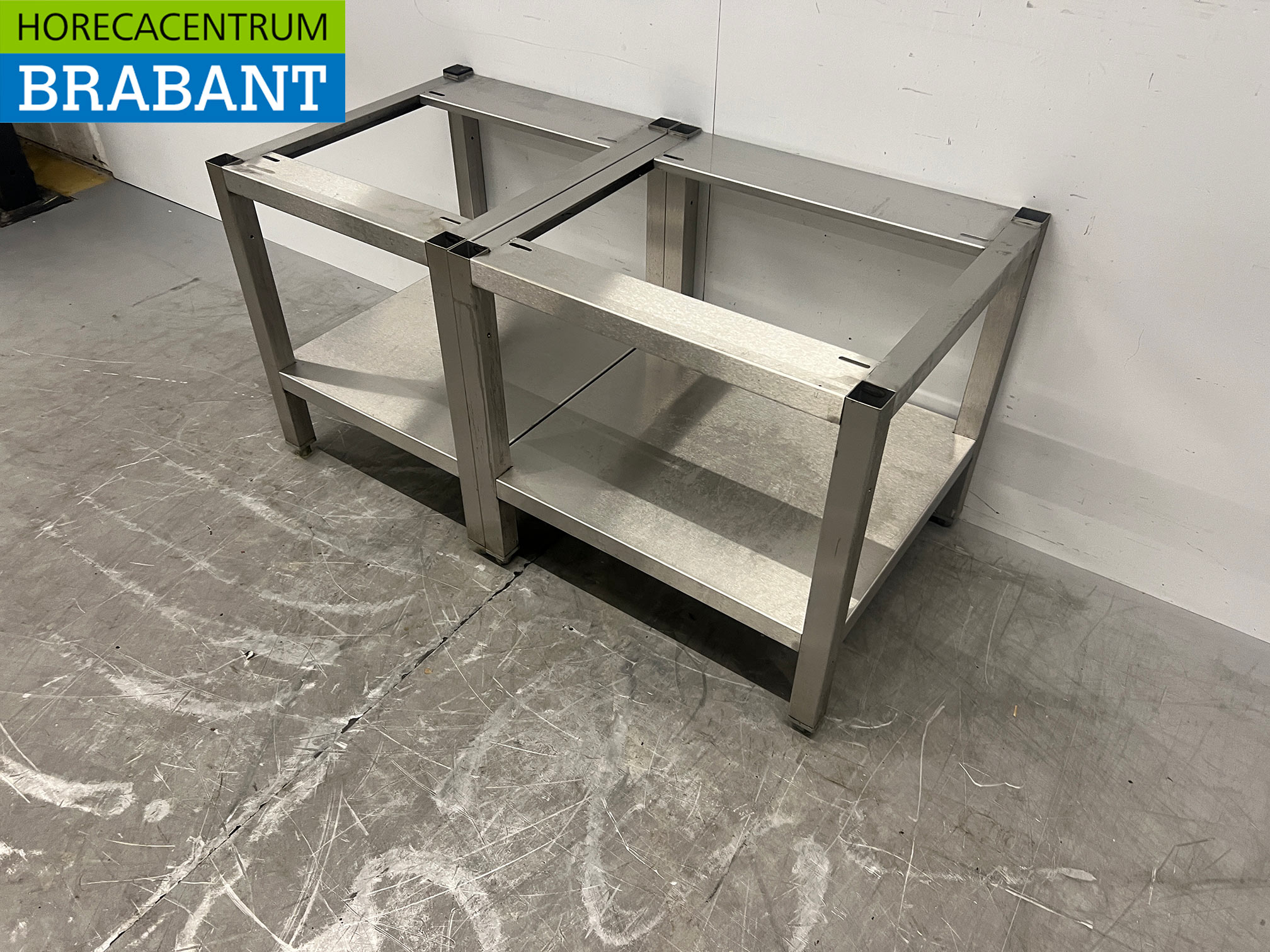 Piètement en acier inoxydable avec socle 110 x 55,5 x 57 cm – Secteur de la restauration – Image 2