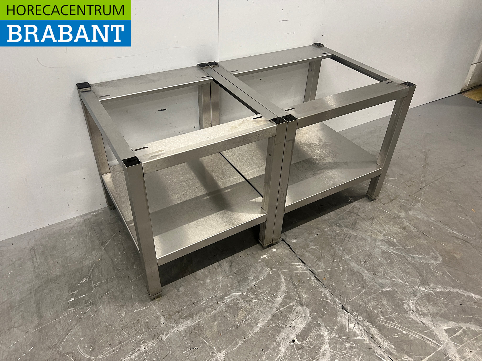 Piètement en acier inoxydable avec socle 110 x 55,5 x 57 cm – Secteur de la restauration – Image 3