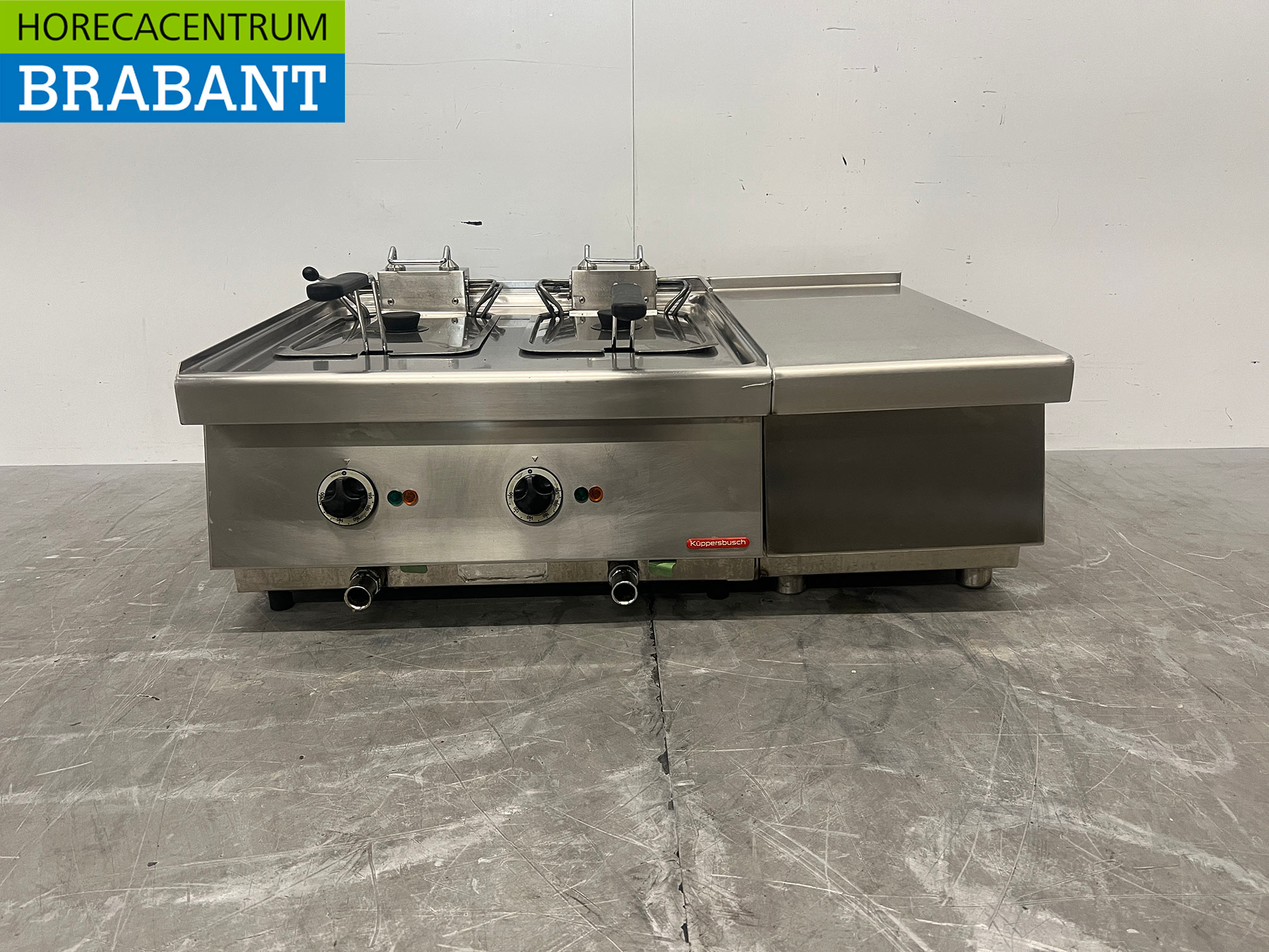 Friteuse double Kupperbusch en acier inoxydable, 2 x 10 litres, 2 x 400 V, pour la restauration
