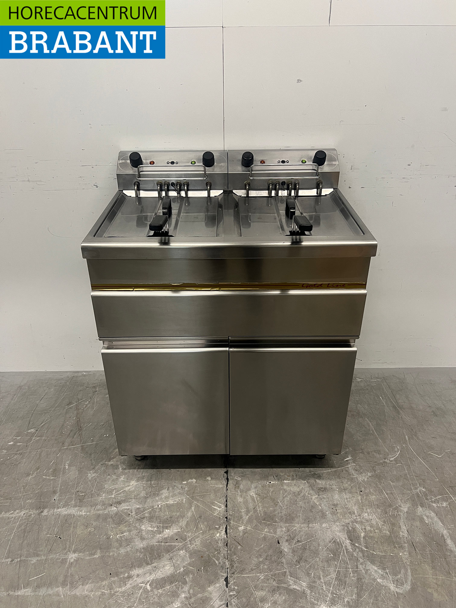 Friteuse double Stilfer en acier inoxydable, 2 x 15 litres, 2 x 400 V, pour la restauration