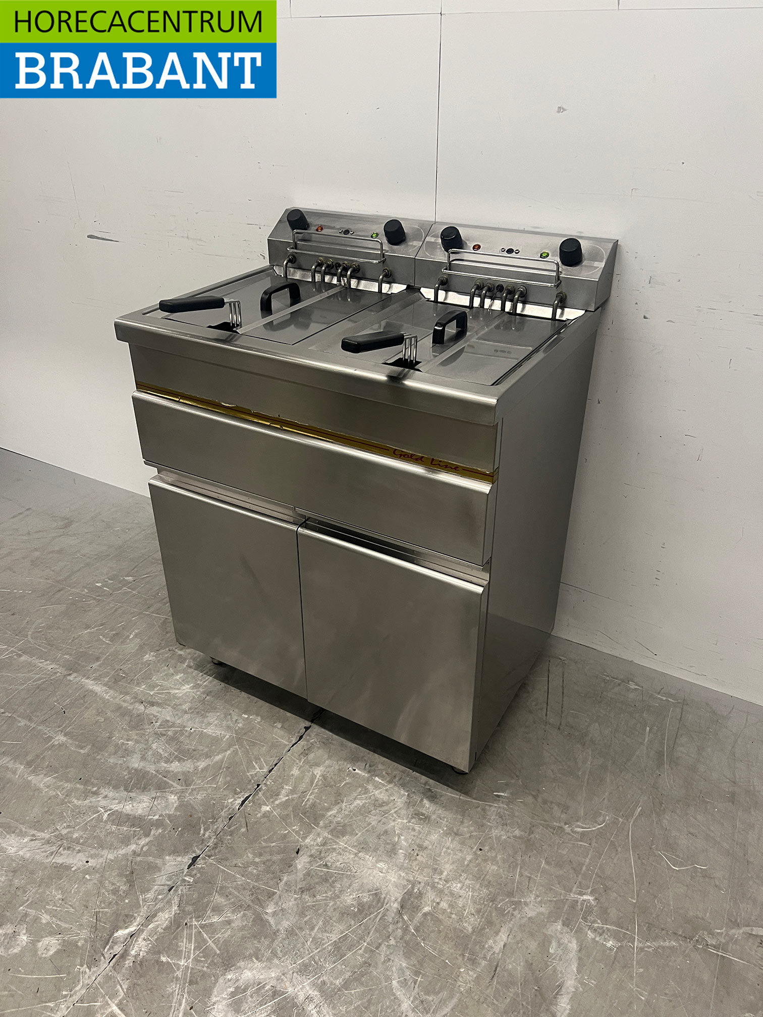 Friteuse double Stilfer en acier inoxydable, 2 x 15 litres, 2 x 400 V, pour la restauration – Image 2