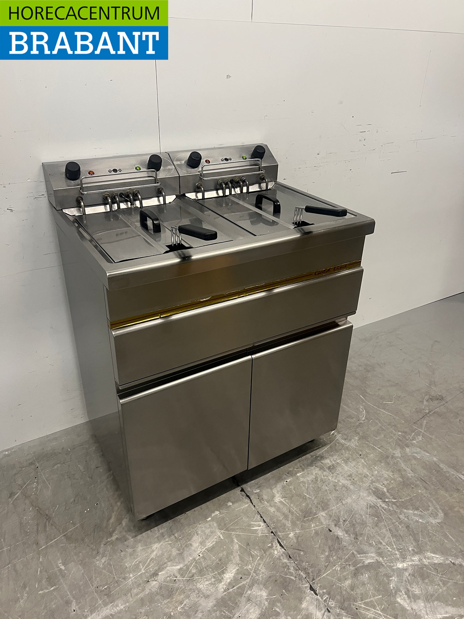Friteuse double Stilfer en acier inoxydable, 2 x 15 litres, 2 x 400 V, pour la restauration – Image 3