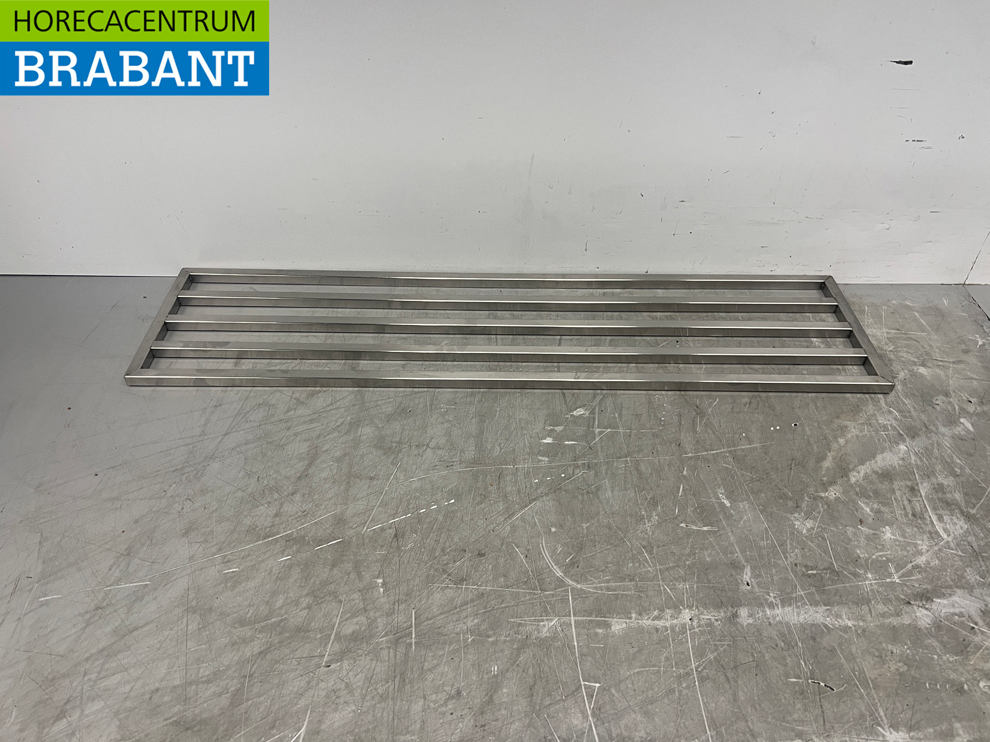 Étagère à casseroles en acier inoxydable, 120 x 29,5 cm, pour la restauration