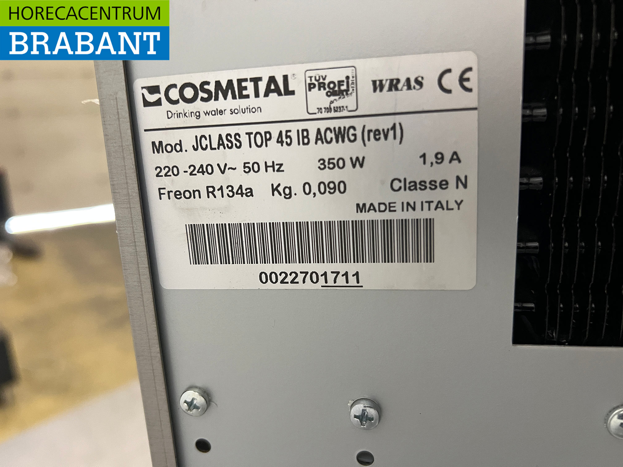 Refroidisseur d'eau Cosmetal en acier inoxydable avec socle et distributeur de gobelets, 230 V, pour le secteur de la restauration – Image 7