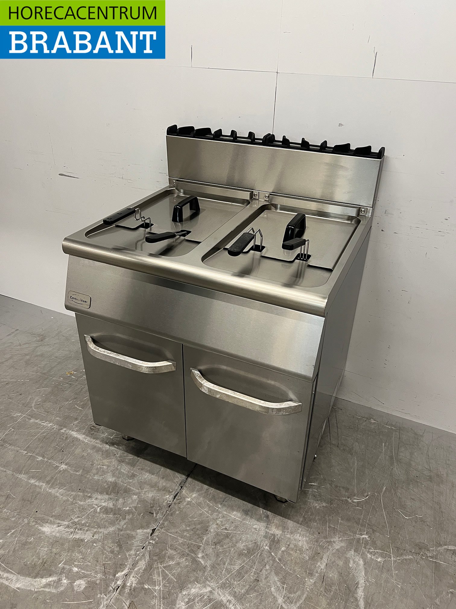 Friteuse double Combisteel en acier inoxydable, 2 x 15 litres, 80 cm, au gaz, pour la restauration – Image 2