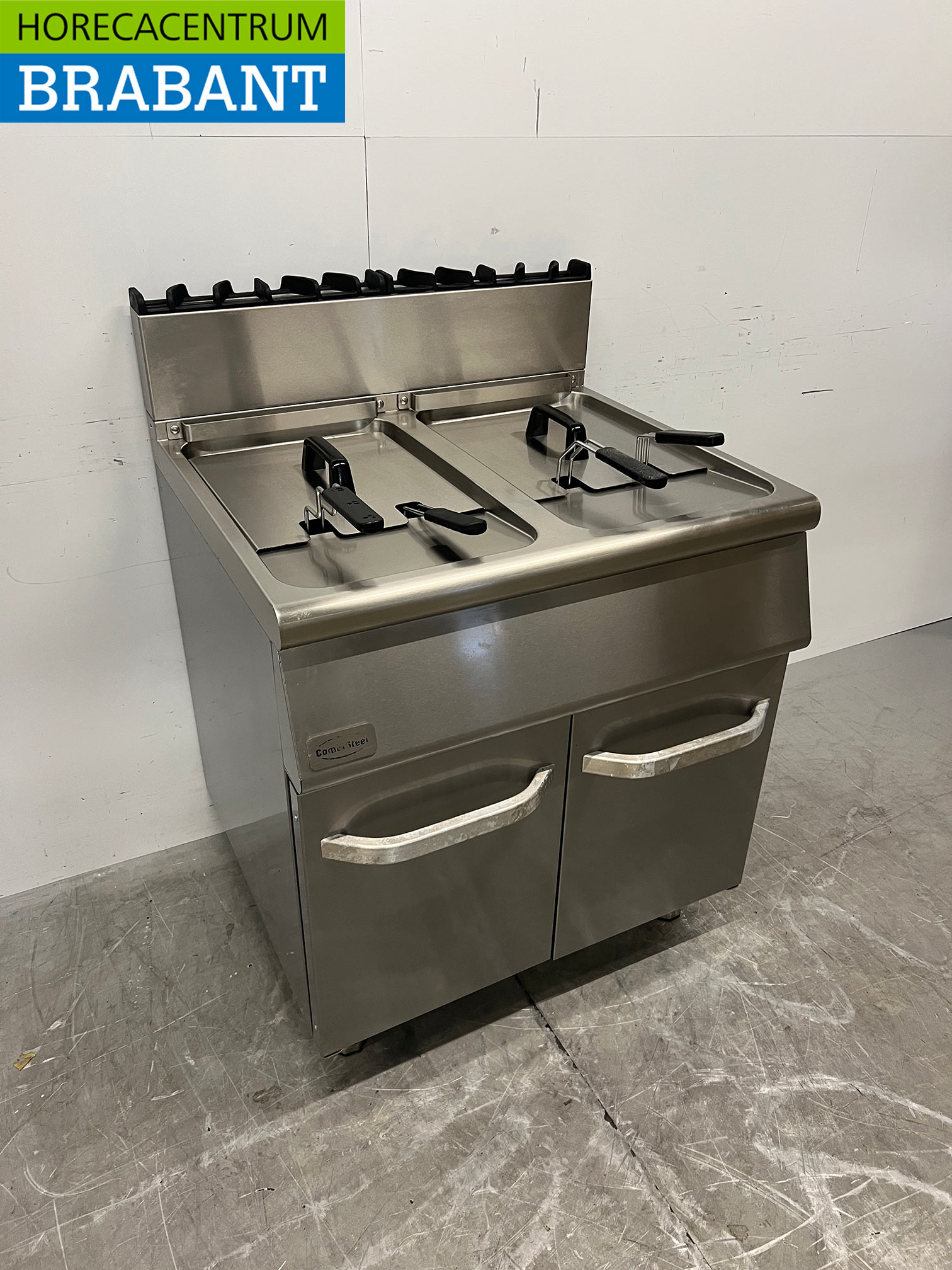Friteuse double Combisteel en acier inoxydable, 2 x 15 litres, 80 cm, au gaz, pour la restauration – Image 3
