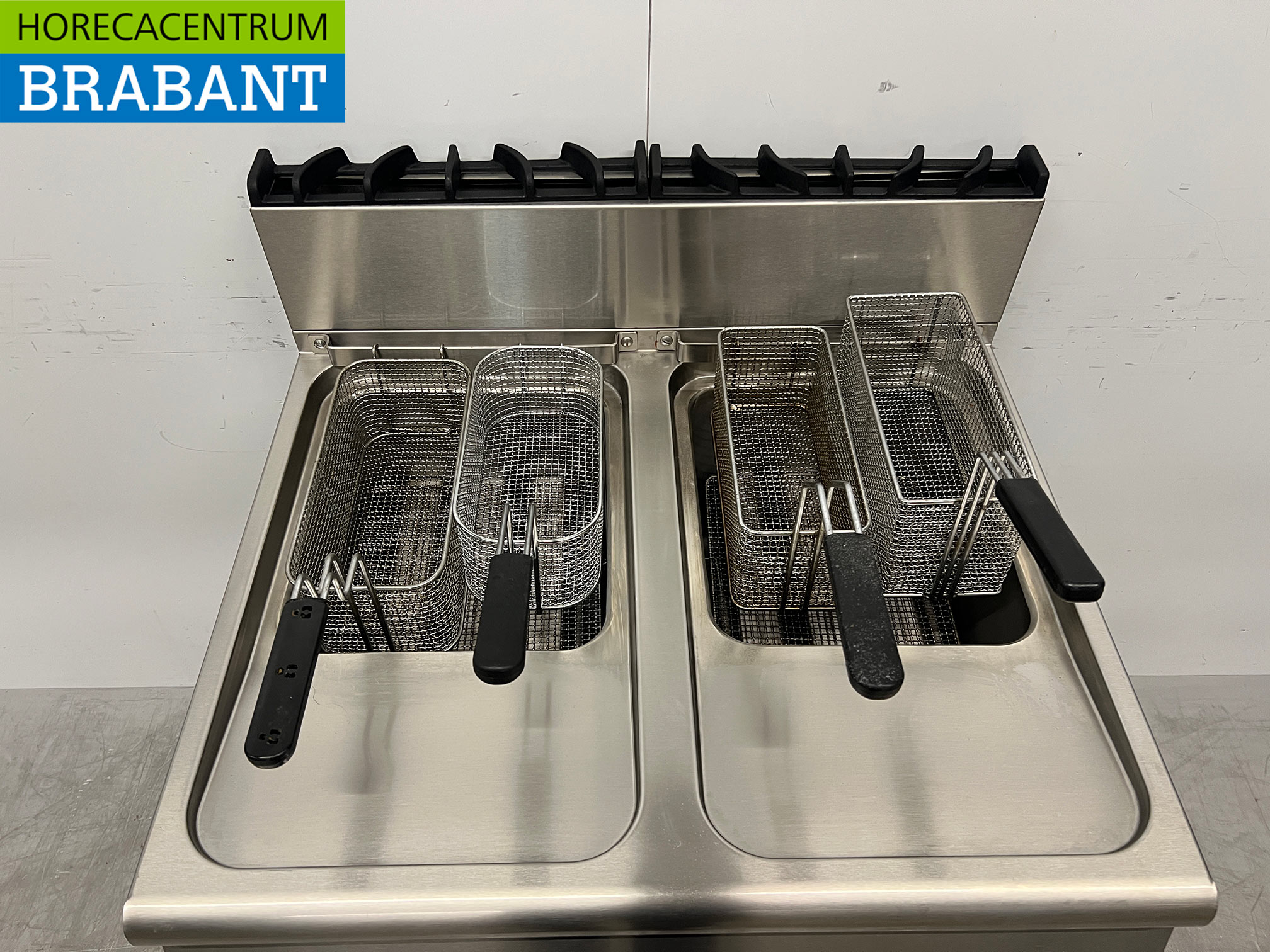 Friteuse double Combisteel en acier inoxydable, 2 x 15 litres, 80 cm, au gaz, pour la restauration – Image 4