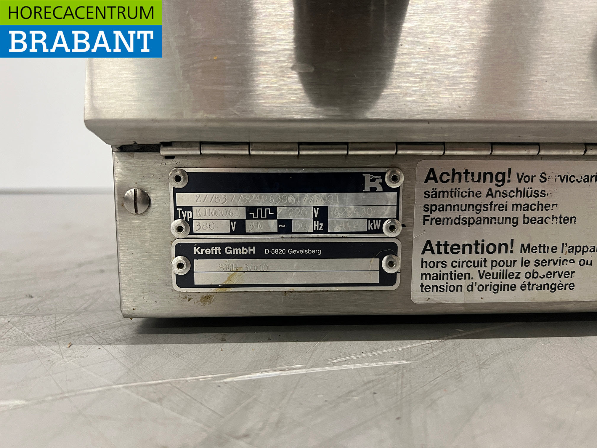 Cuisinière électrique à vitrocéramique Krefft en acier inoxydable, 2 feux, 50 cm, 400 V, pour la restauration – Image 5
