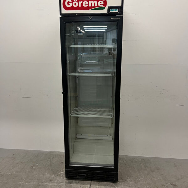 Réfrigérateur Ecocold à porte vitrée, 386 litres, 230 V, pour la restauration
