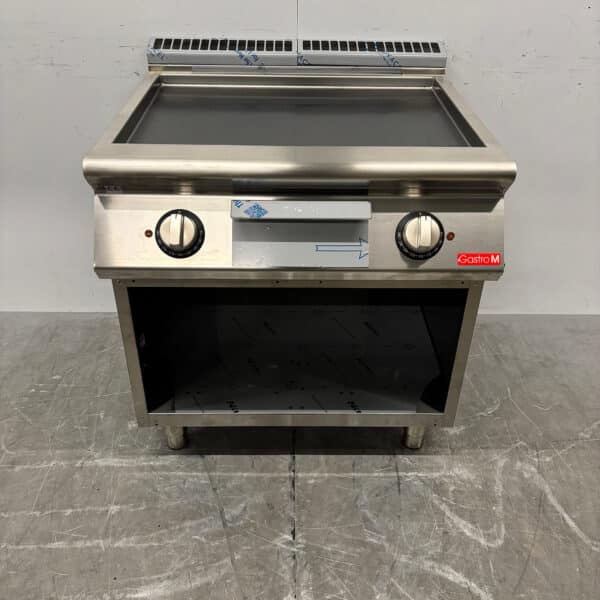 Plaque de cuisson lisse en acier inoxydable Gastro M, 80 cm, 400 V, pour la restauration