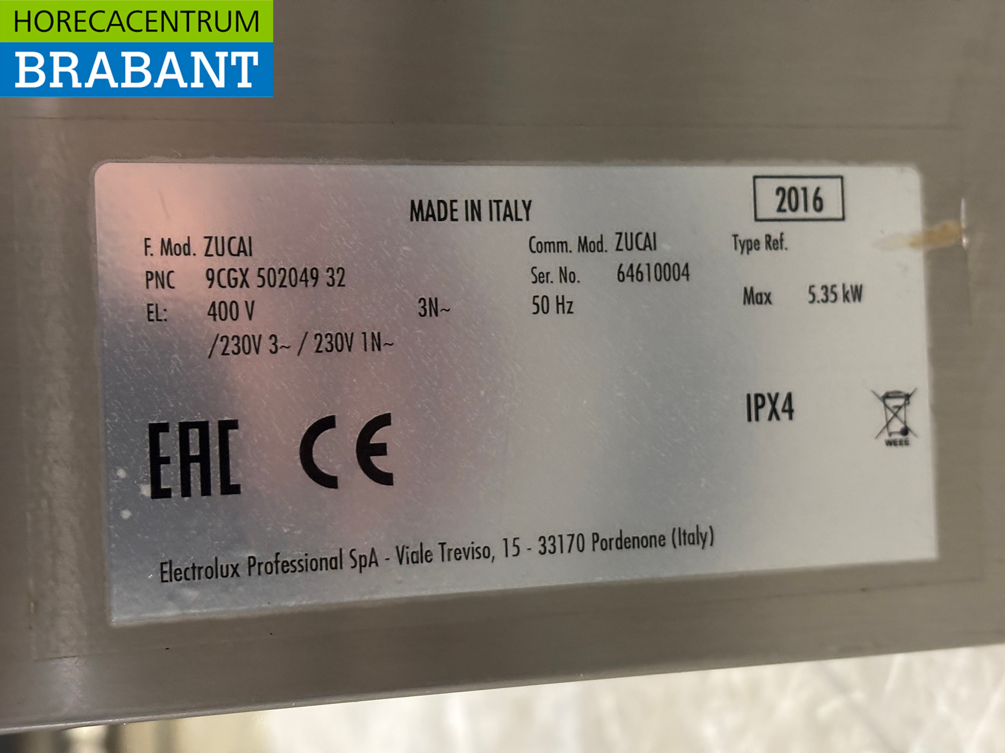 Lave-vaisselle Zanussi en acier inoxydable 400V Restauration – Image 5
