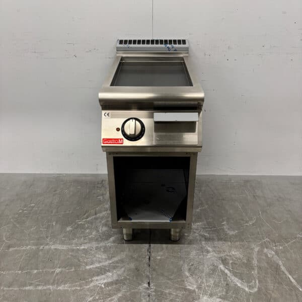 Plaque de cuisson lisse en acier inoxydable Gastro M, 40 cm, 400 V, pour la restauration