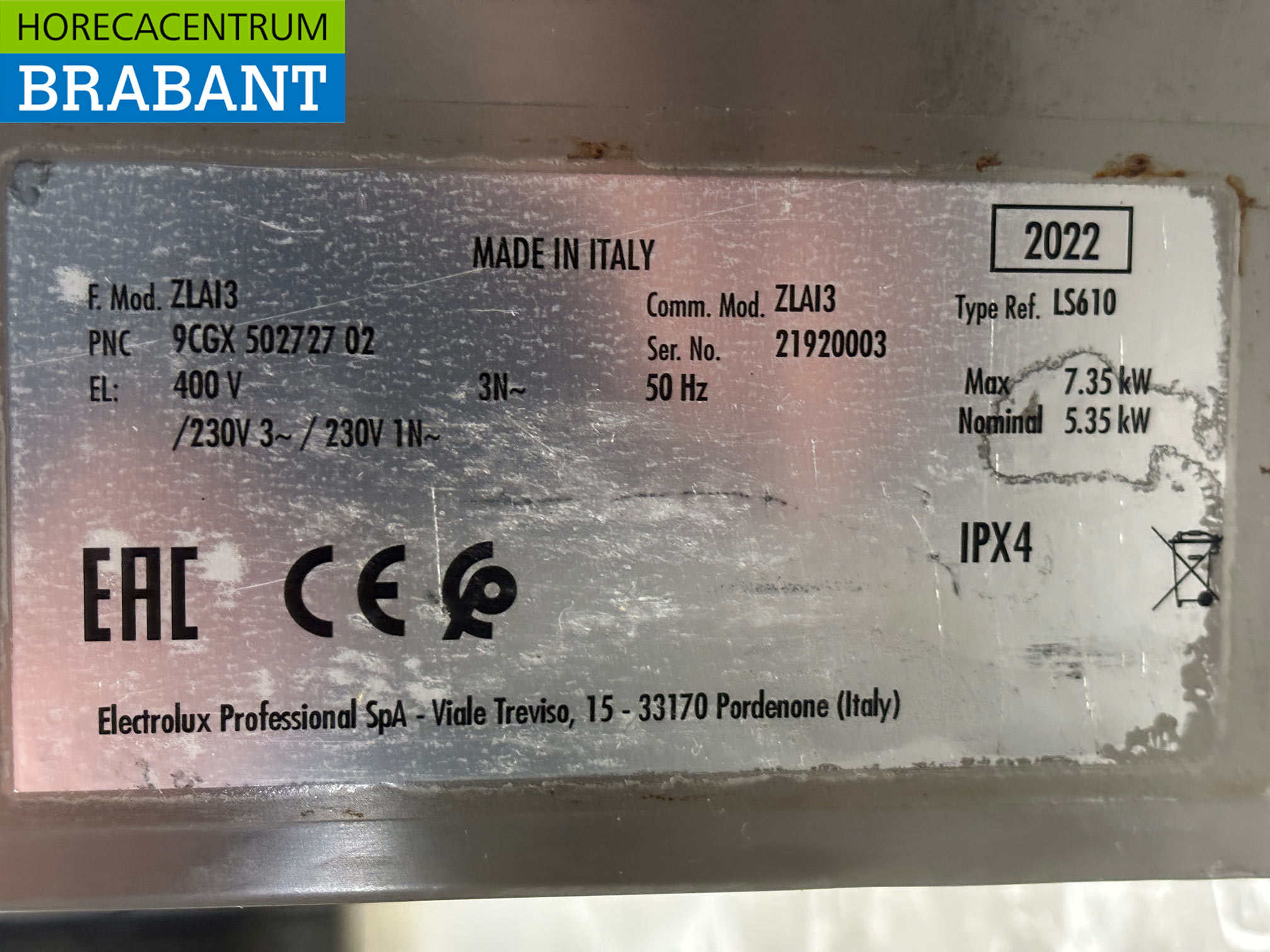 Lave-vaisselle Zanussi ZLAI3 en acier inoxydable, 400 V – Image 7