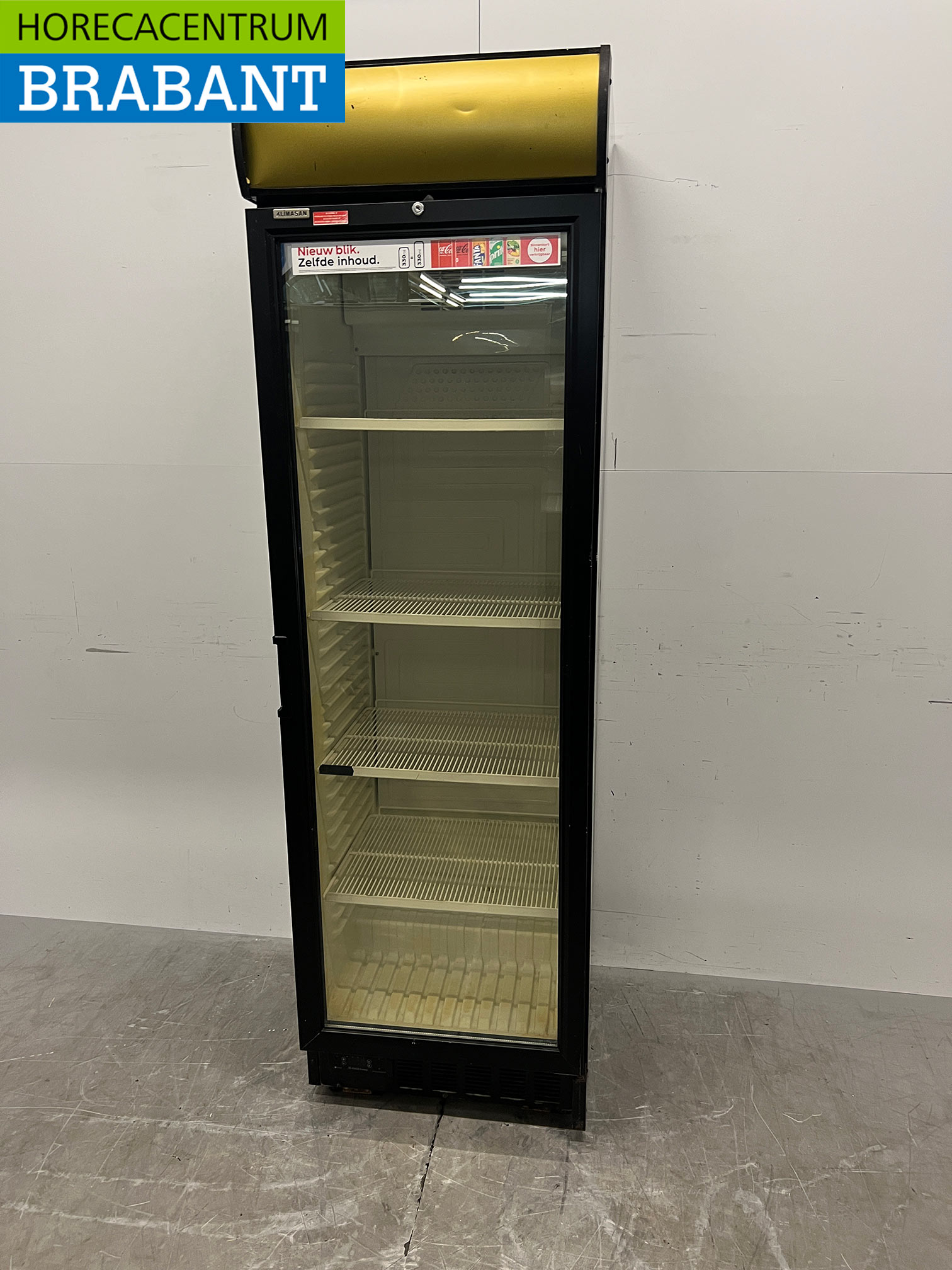 Réfrigérateur Klimasan à porte vitrée, 372 litres, 230 V, pour la restauration