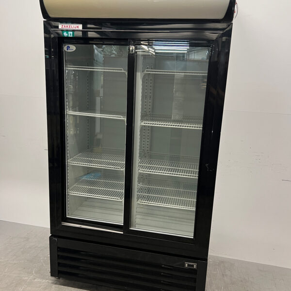 Réfrigérateur à double porte en verre, 2 portes coulissantes, 1000 litres, 230 V, secteur de la restauration