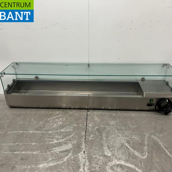 Saladière Maxxfrost en acier inoxydable 9 x 1/4 GN 180 cm pour la restauration