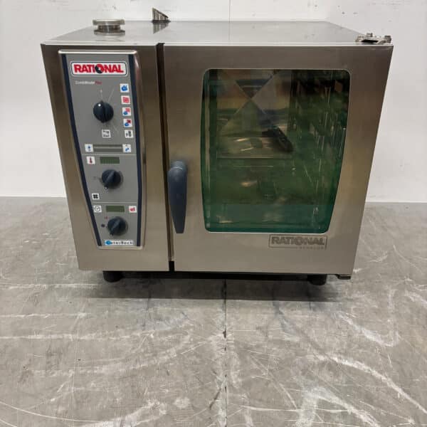 Four mixte Rational CombiMaster Plus en acier inoxydable, 6 bacs GN 1/1, 400 V, pour la restauration