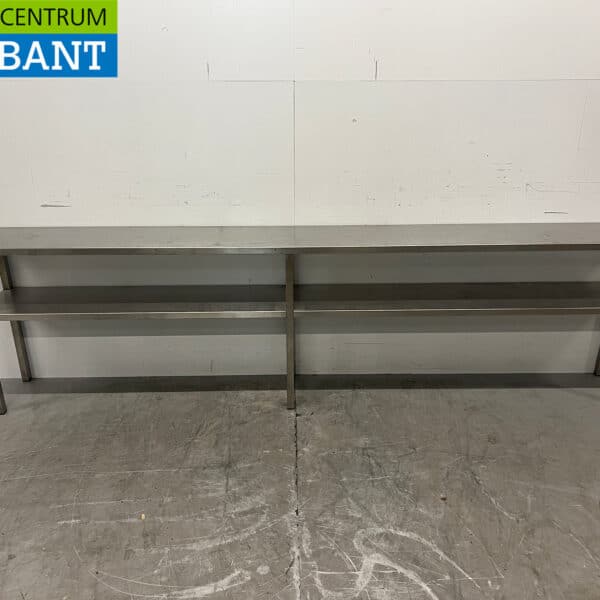 Étagère double en acier inoxydable « Brug » 270 x 30 x 73 cm - Restauration