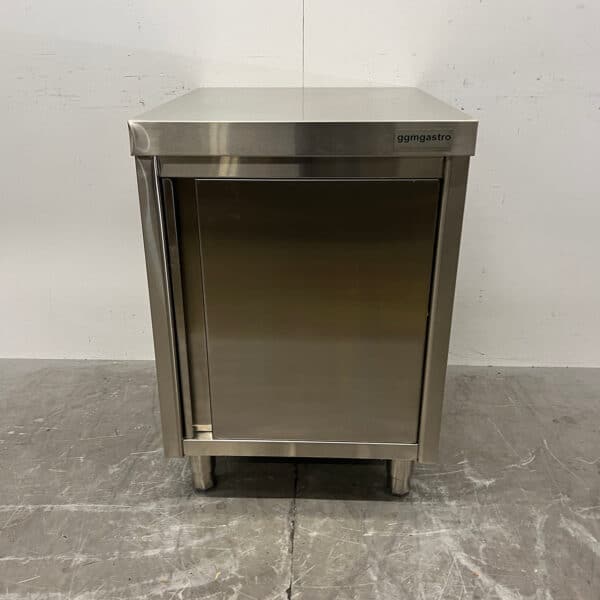 Armoire de travail en acier inoxydable, 1 porte, 60 x 70 x 86 cm, secteur de la restauration