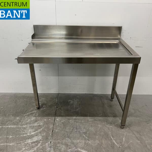 Table d'évacuation en acier inoxydable pour lave-vaisselle à avancement continu, 110 cm, secteur de la restauration