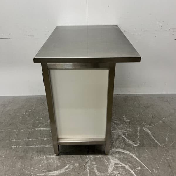 Armoire de travail en acier inoxydable, 4 portes coulissantes, 71 x 105 x 96 cm, secteur de la restauration