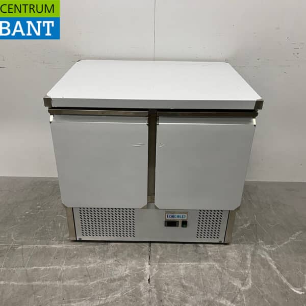 Table de travail réfrigérée Forcold en acier inoxydable, 2 portes, 90,5 cm, 230 V, pour la restauration