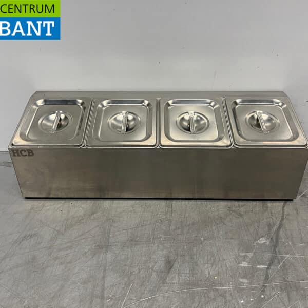 Support pour bacs HCB en acier inoxydable GN, 4 x 1/6 Gastronorm, GN 67 cm, restauration