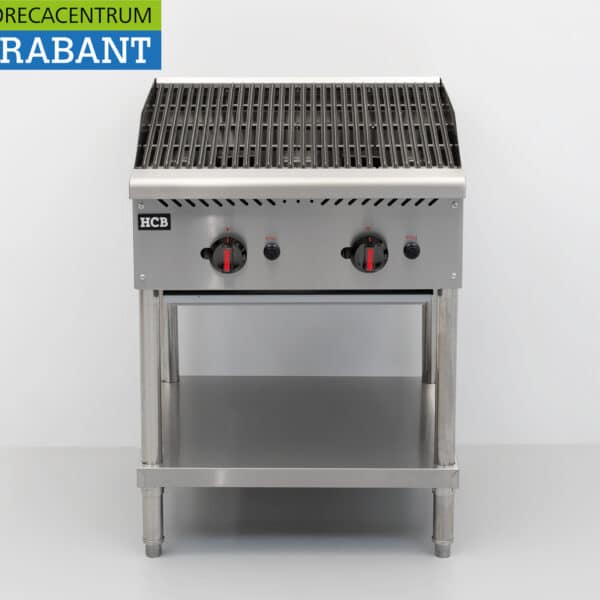 Grill HCB en acier inoxydable Chargrill, 2 brûleurs, gaz propane, 20,5 kW, 61 cm, restauration