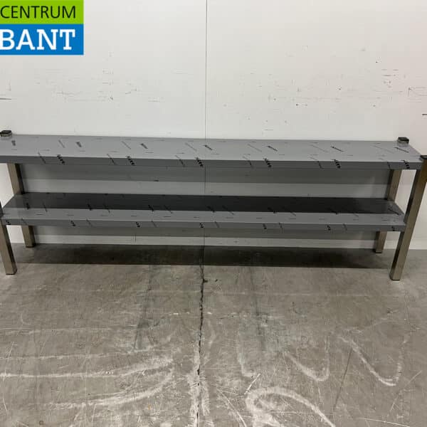 Étagère double en acier inoxydable, 200 x 30 x 66,5 cm, pour la restauration
