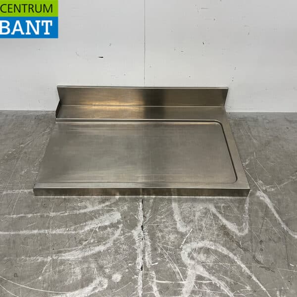 Plateau d'évacuation en acier inoxydable pour lave-vaisselle à passage continu, 110 x 72 cm, secteur de la restauration