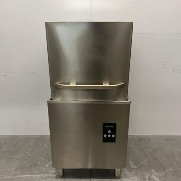 Lave-vaisselle à passage continu en acier inoxydable avec pompe de vidange, 400 V, pour le secteur de la restauration
