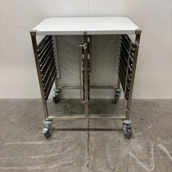 Chariot à étagères en acier inoxydable 12 x 1/1 GN Gastronorm 95 cm pour la restauration