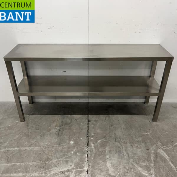 Pont d'étagère double en acier inoxydable 140 x 35 x 70 cm Restauration
