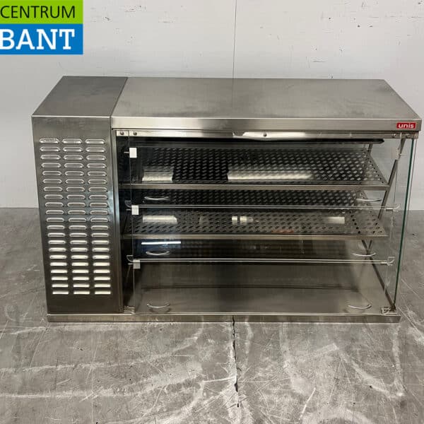Vitrine réfrigérée Uniscool en acier inoxydable pour pâtisseries, 121 cm, 230 V, secteur de la restauration