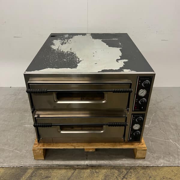 Four à pizza Profinox en acier inoxydable, 2 x 6 pizzas de 35 cm de diamètre, 400 V, pour la restauration