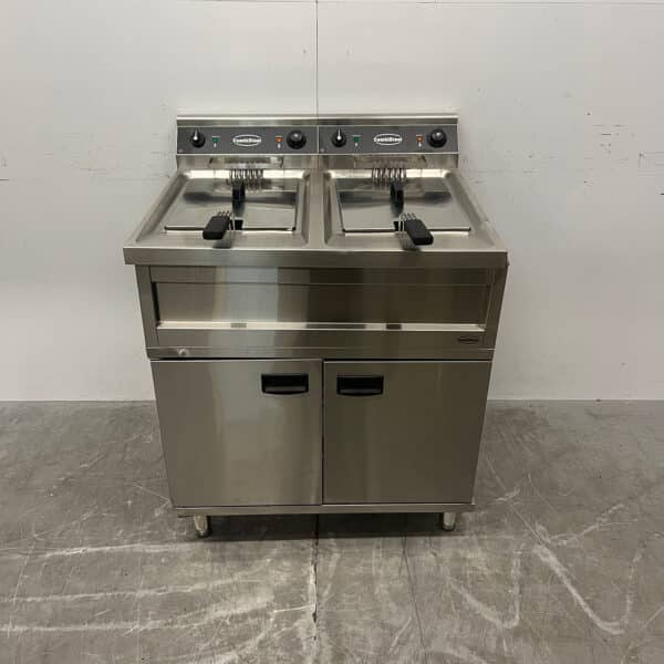 Friteuse double Combisteel en acier inoxydable, 2 x 12 litres, 2 x 400 V, pour la restauration
