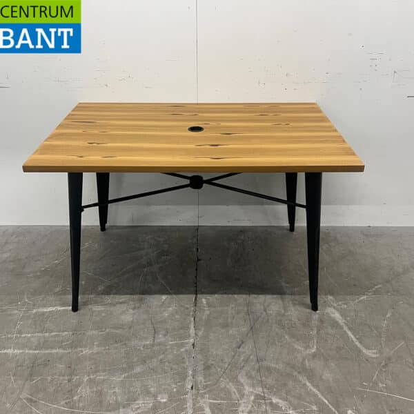 Bolero FT954 Table de terrasse en bois clair 120 x 76 x 76 cm pour la restauration