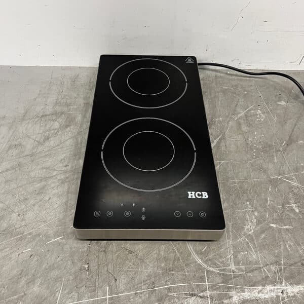 HCB RVS Plaque à induction 2 brûleurs 3,5 kW 230V Horeca