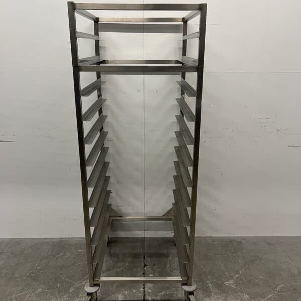 Chariot à étagères mobile en acier inoxydable 12 x 2/1 GN pour la restauration