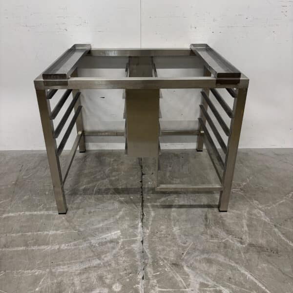 Support pour cuiseur vapeur en inox avec étagère 9 x 1/1 GN 89 x 82 x 90 cm Restauration