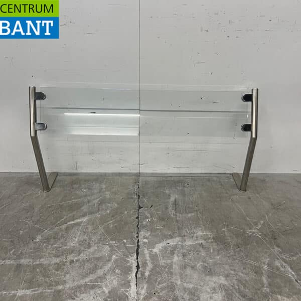 Écran anti-postillons en verre et acier inoxydable 78 x 20 x 57 cm – Secteur de la restauration