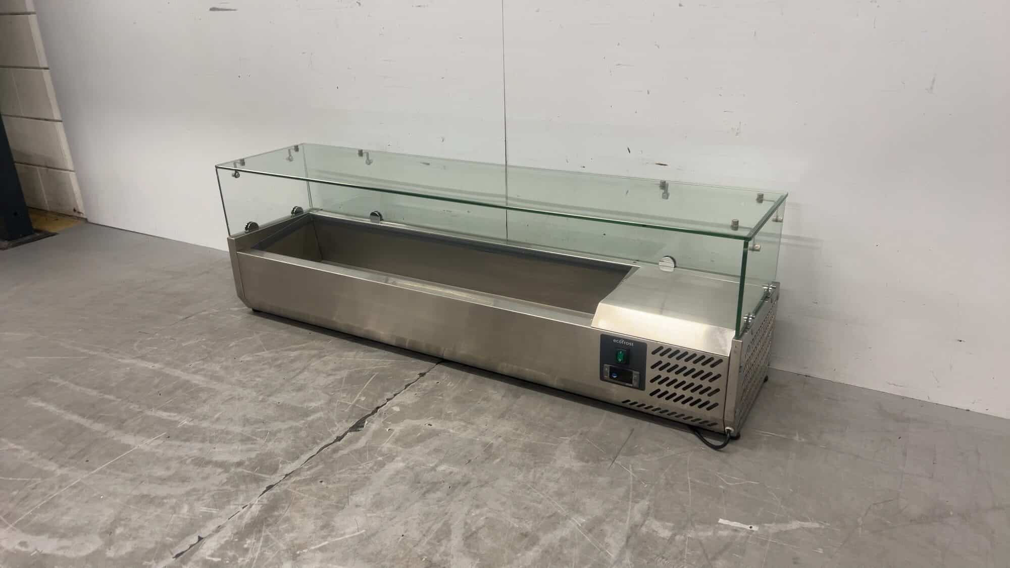 Saladière Ecofrost 4750.120 en acier inoxydable, 6 x 1/4 GN, 0,11 kW, 230 V, 140 x 33,5 x 44 cm, restauration