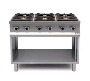 Cuisinières à gaz à 6 brûleurs