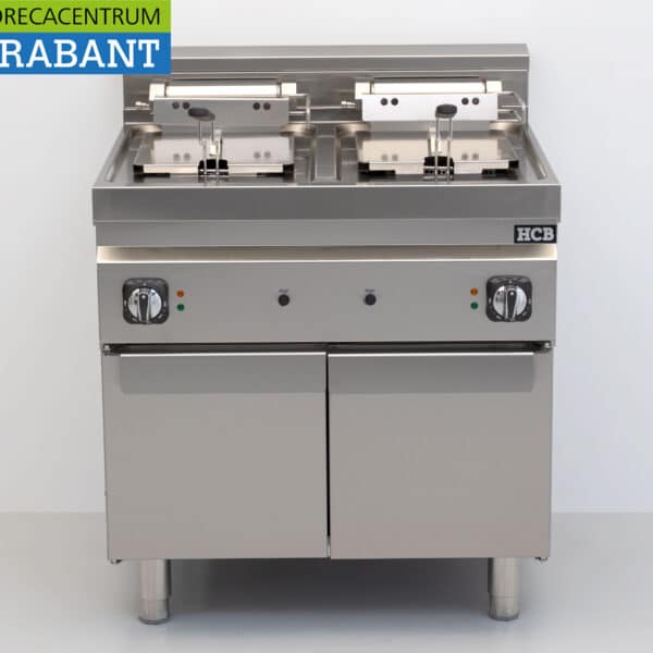 Friteuse électrique double HCB en acier inoxydable, 2 x 10 litres, 400 V, pour la restauration